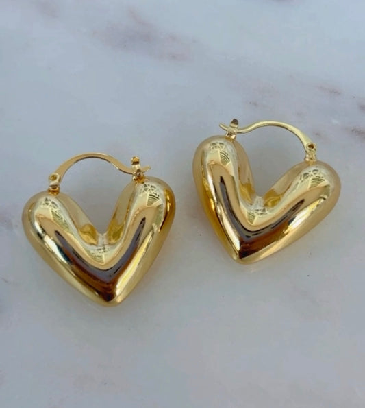 Chunky Heart Hoops